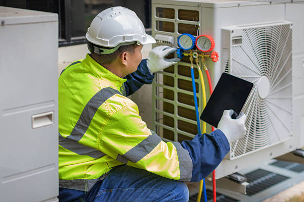 Professional Air Duct Cleaning technician working in New Bedford, PA